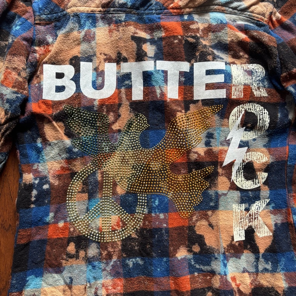 Butter Supersoft Y2K Acid Wash Plaid Snap Button Down | Size XS - Picture 10 of 11